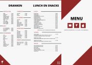Menukaart Red and Flat